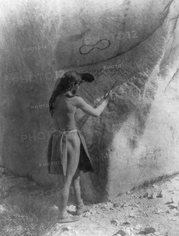 The primitive artists-Paviotso, c1924. Creator: Edward Sheriff Curtis.