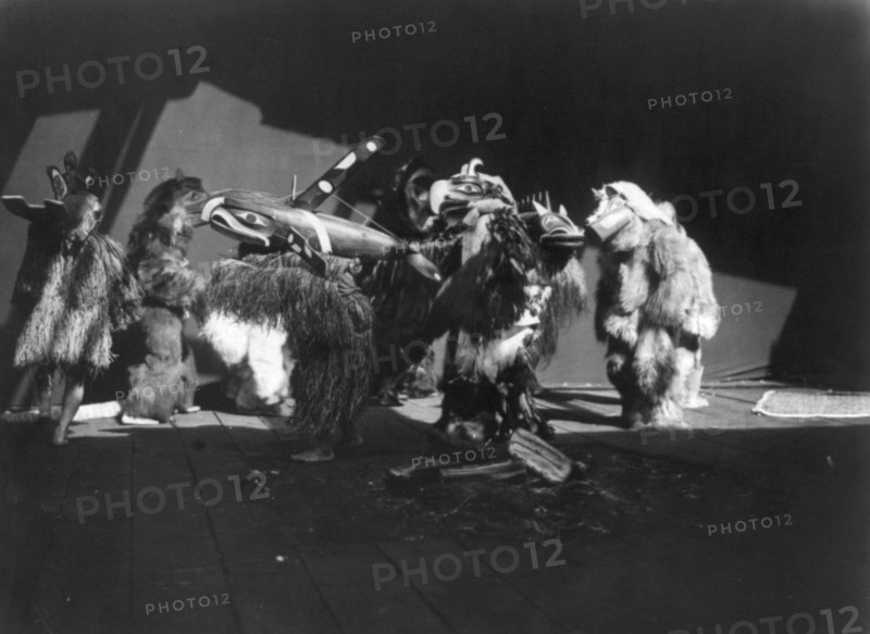 Group of Winter Dancers-Qagyuhl, c1914. Creator: Edward Sheriff Curtis.