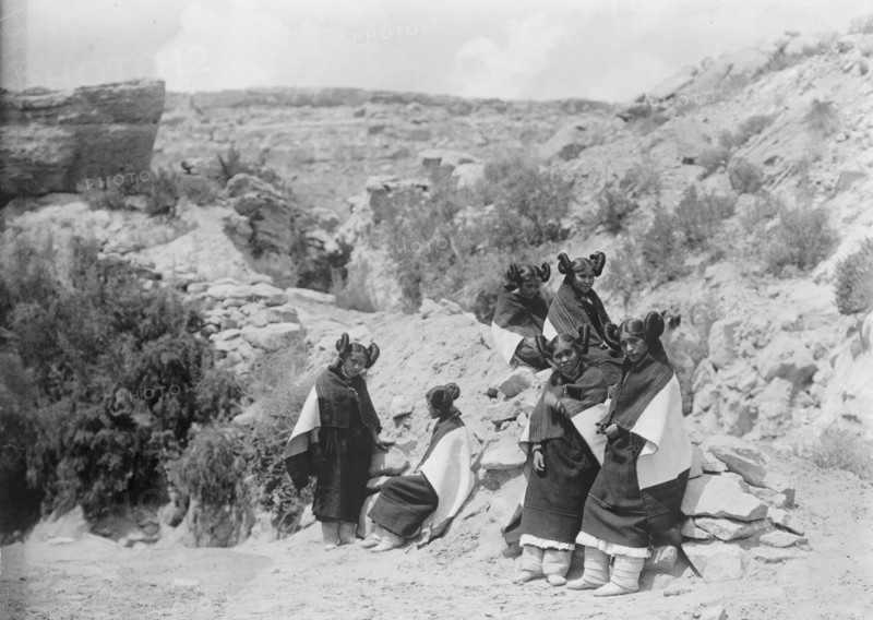 East Mesa girls-Hopi, c1906. Creator: Edward Sheriff Curtis.