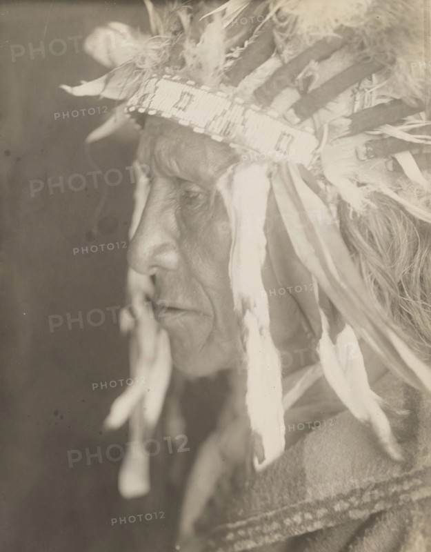 Ogalala Chief, 1905. Creator: Edward Sheriff Curtis.