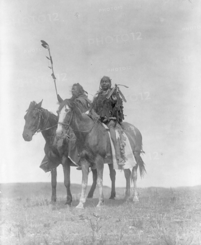 Atsina chiefs, c1908. Creator: Edward Sheriff Curtis.