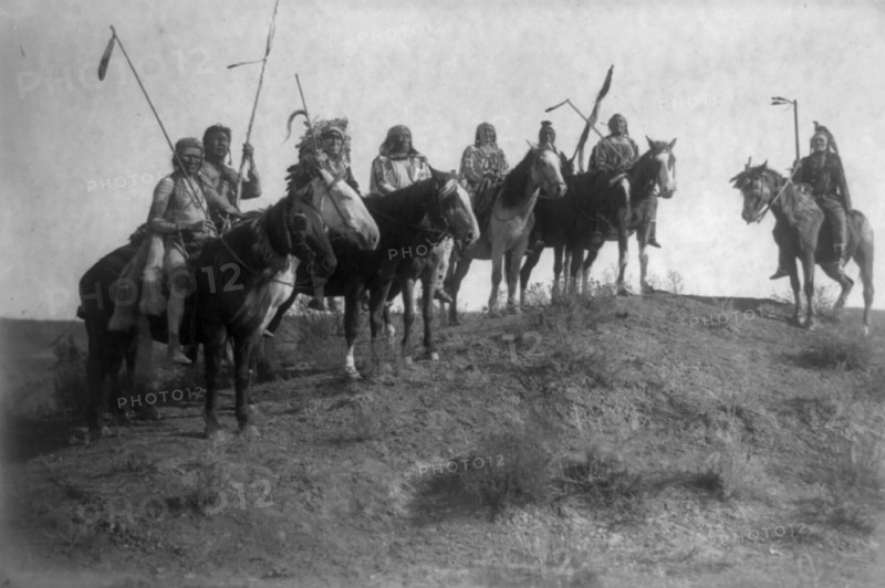 Watching for the signal, c1908. Creator: Edward Sheriff Curtis.