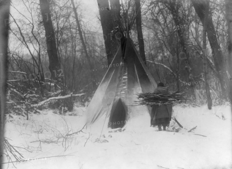 Winter-Apsaroke, c1908. Creator: Edward Sheriff Curtis.