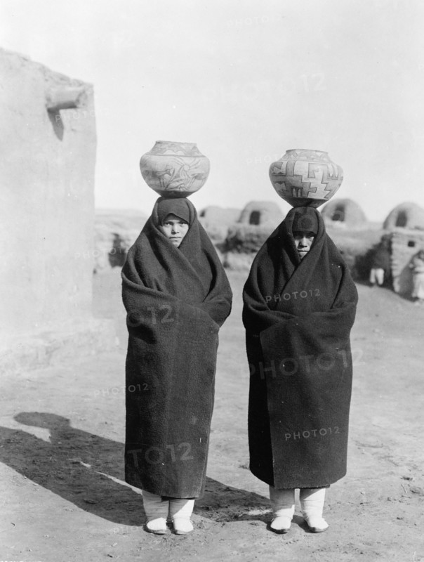 Zuni water carriers, c1903. Creator: Edward Sheriff Curtis.