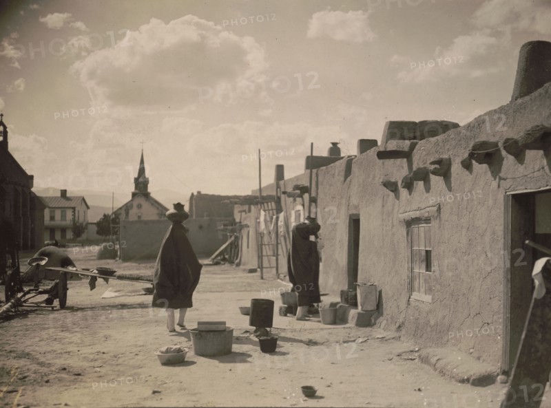 Street Scene-San Juan, c1927. Creator: Edward Sheriff Curtis.