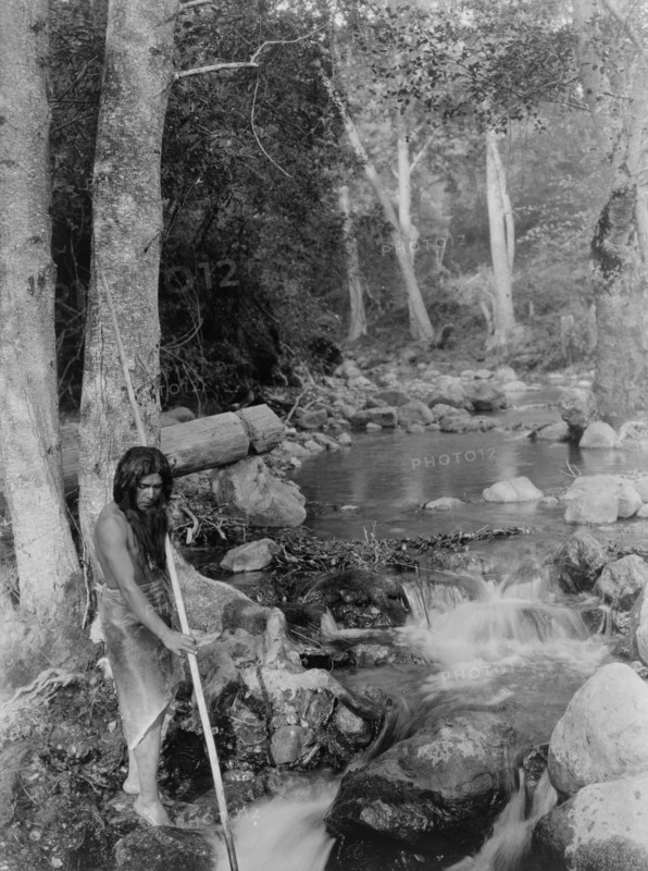The salmon stream, c1923. Creator: Edward Sheriff Curtis.