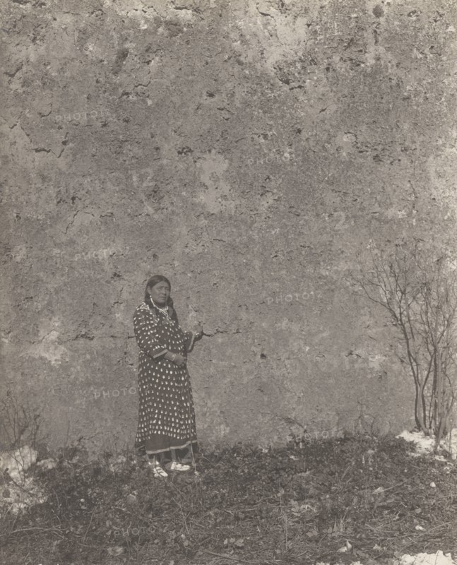 The wife of Plenty Coups, 1908. Creator: Edward Sheriff Curtis.
