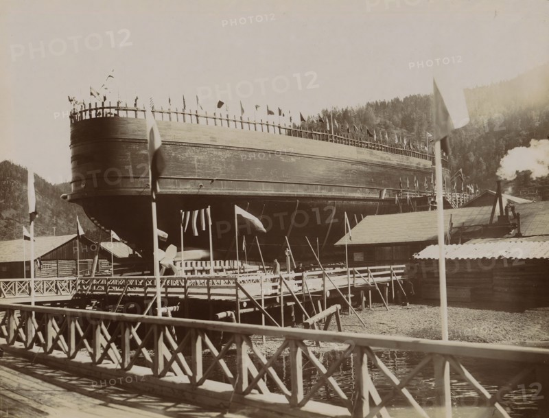 Ice-Breaking Ferry "Baikal", 1899. Creator: Akselrod.