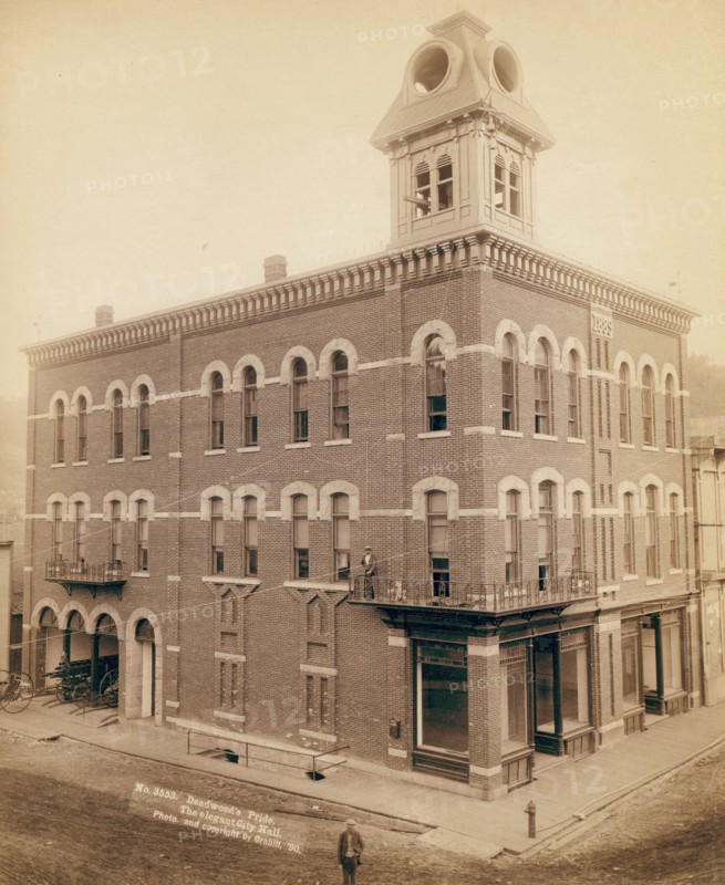 Deadwood's pride The elegant City Hall, 1890. Creator: John C. H. Grabill.