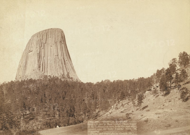 Devil's Tower Devil's Tower or Bear Lodge (Mato [ie Mateo] Tepee of the ..., 1888. Creator: John C. H. Grabill.