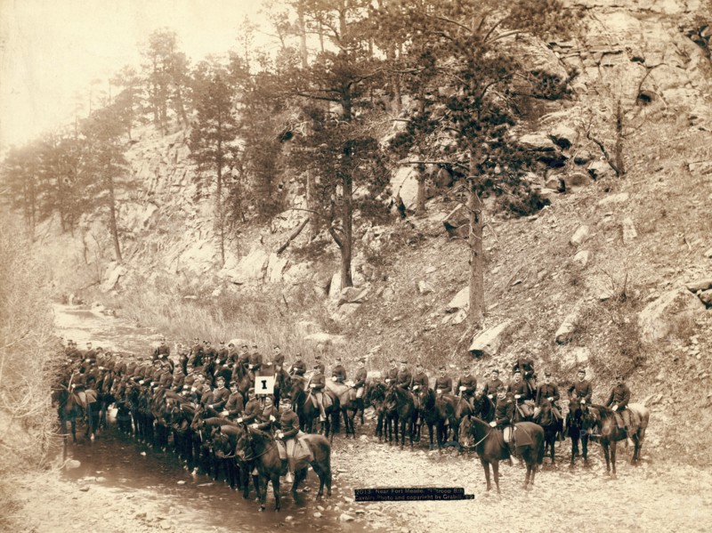 Near Fort Meade "I" troop, 8th Cavalry, 1889. Creator: John C. H. Grabill.