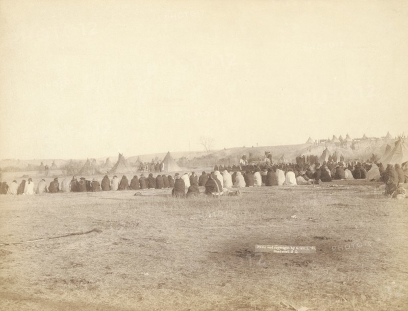 Indian Council in Hostile Camp, 1891. Creator: John C. H. Grabill.