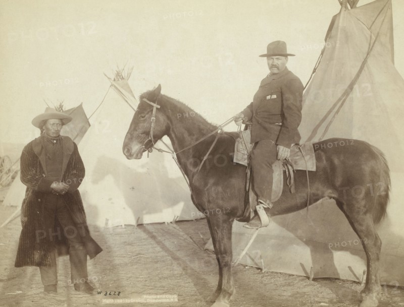 Chief Rocky Bear's home, 1891. Creator: John C. H. Grabill.