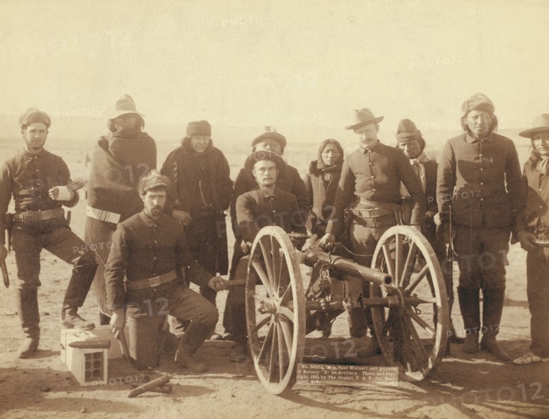 Copr Paul Wernert [ie Weinert] and gunners of Battery "E" 1st Artillery [] /, 1891, c1891. Creator: John C. H. Grabill.