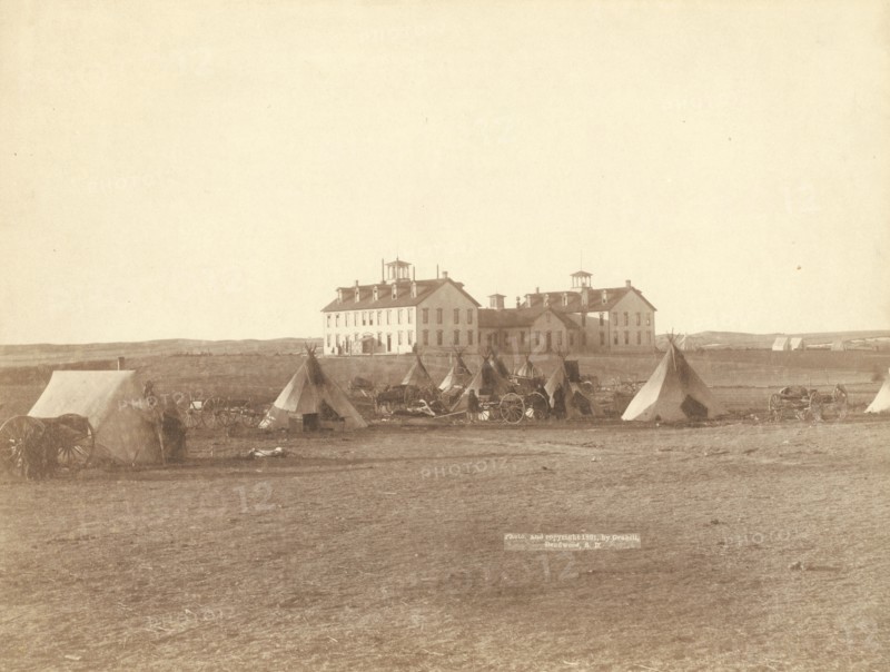 US School for Indians at Pine Ridge, SD, 1891. Creator: John C. H. Grabill.