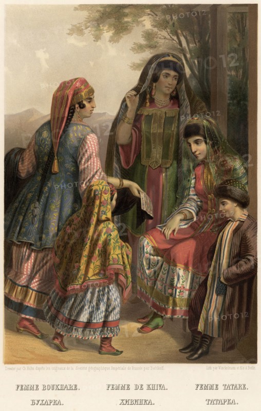 Bukharka. Khivinka. Tatar, 1862. Creator: Karlis Huns.