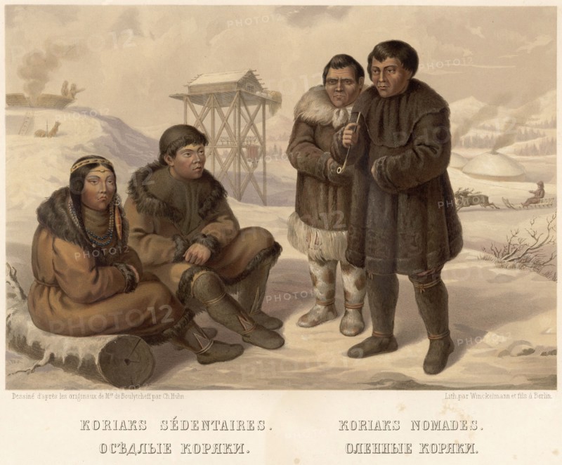 Sedentary Koryaks. Reindeer Koryaks, 1862. Creator: Karlis Huns.