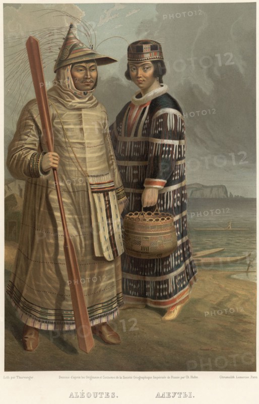 Aleuts, 1862. Creator: Karlis Huns.
