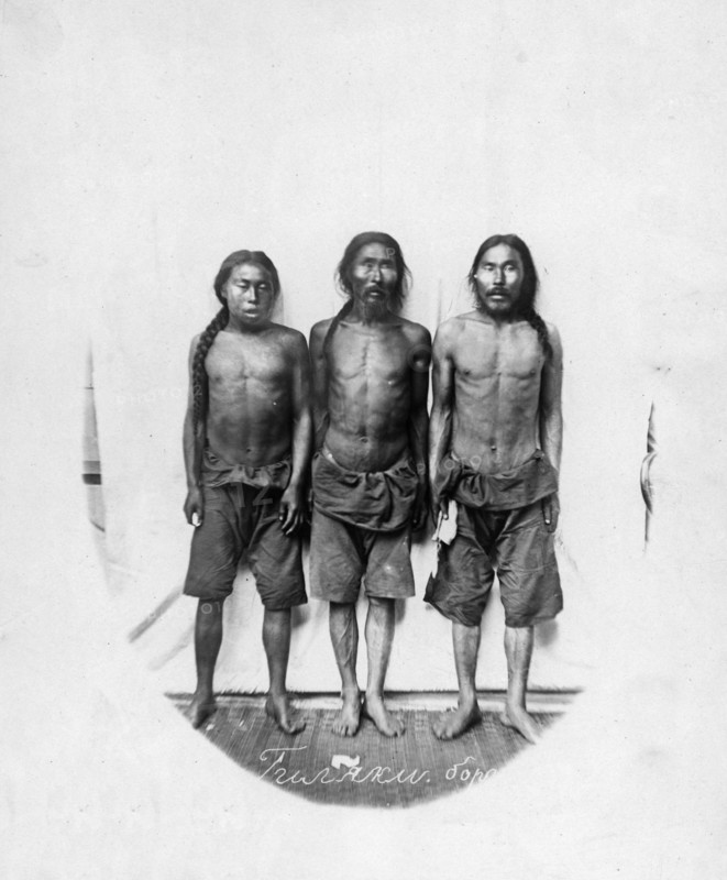 Gilyak fighters, 1865-1871. Creator: VV Lanin.