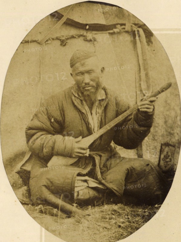 Kirghiz Individuals: a Singer, 1870. Creator: LK Poltoratskaia.
