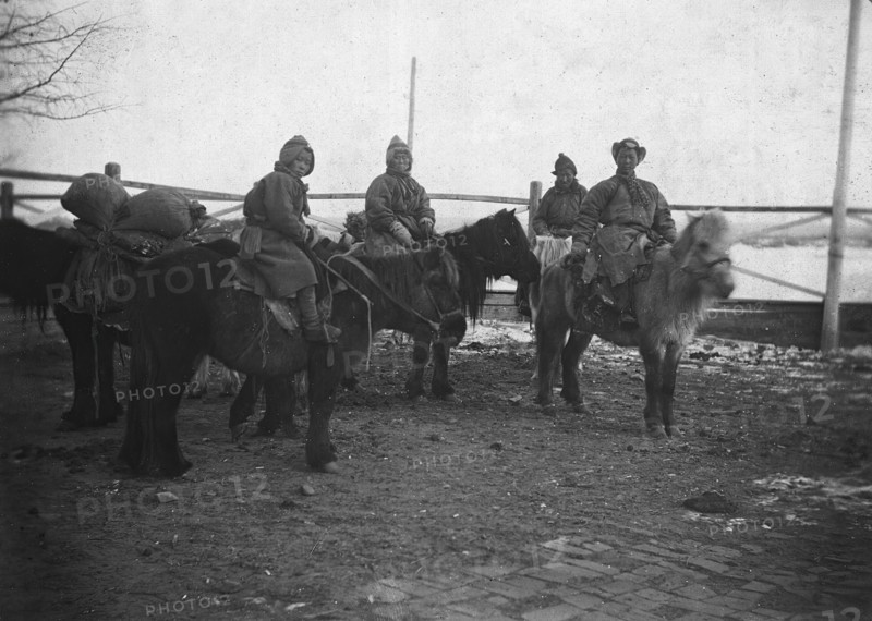 Yakuts on horses, 1890. Creator: Unknown.
