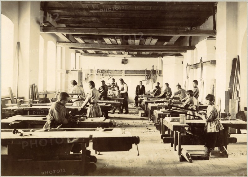 Ground floor of the main building. Locksmith's shop, 1898. Creator: Unknown.