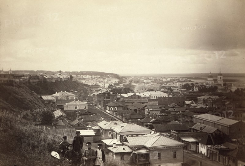 Cityscape view of Tomsk, between 1885 and 1886. Creator: Unknown.
