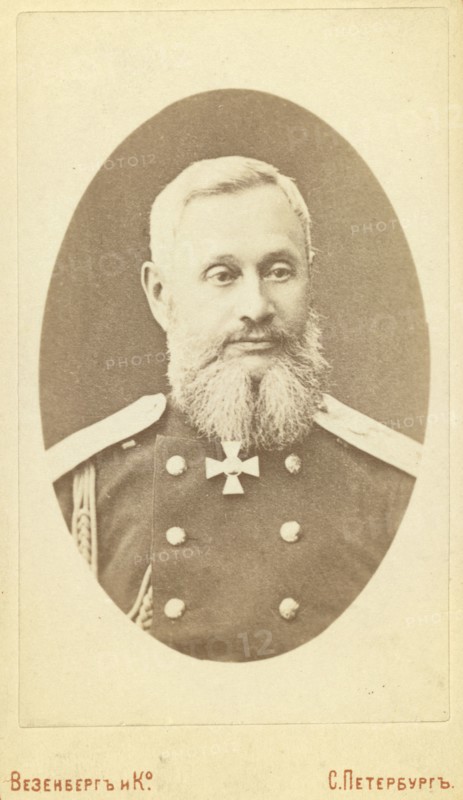 Petr Semenovich Vannovski, head-and-shoulders portrait, facing slightly..., between 1880 and 1886. Creator: Vezenberg & Co.