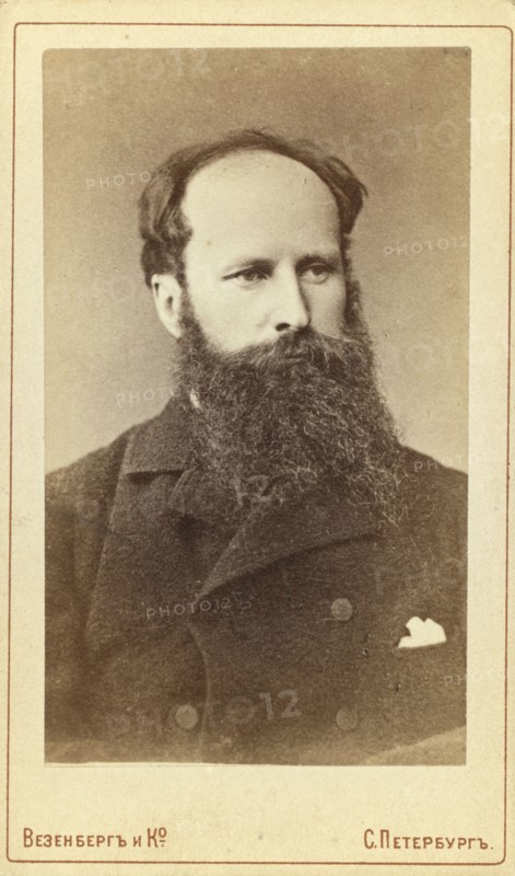 Vasily Vasilyevich Vereshchagin, head-and-shoulders portrait, facing..., between 1880 and 1886. Creator: Unknown.