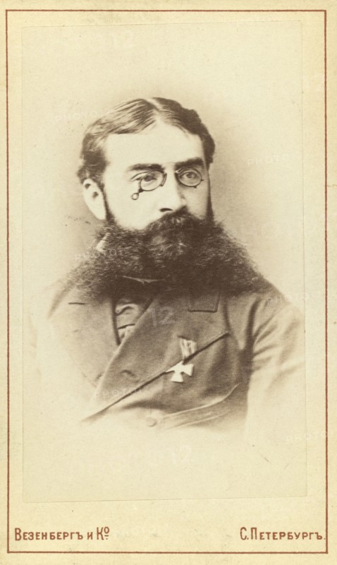 Vladimir Ivanovich Nemirovich-Danchenko, half-length portrait, facing ..., between 1880 and 86. Creator: Unknown.