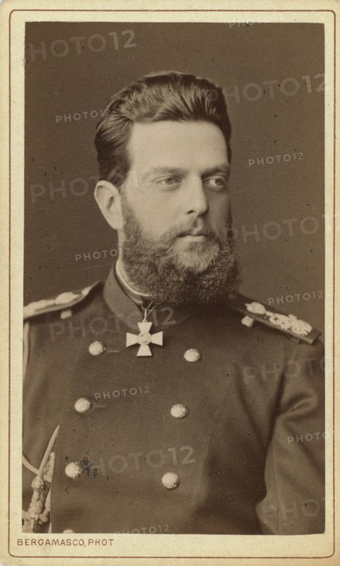 Grand Duke Vladimir Aleksandrovich, head-and-shoulders portrait, facing..., between 1870 and 1880. Creator: Unknown.