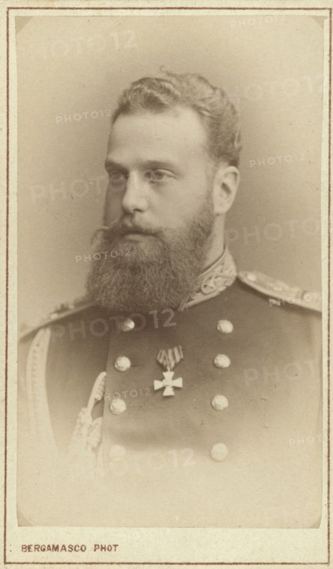 Grand Duke Aleksei Aleksandrovich, head-and-shoulders portrait, facing left, between 1870 and 1880. Creator: Unknown.