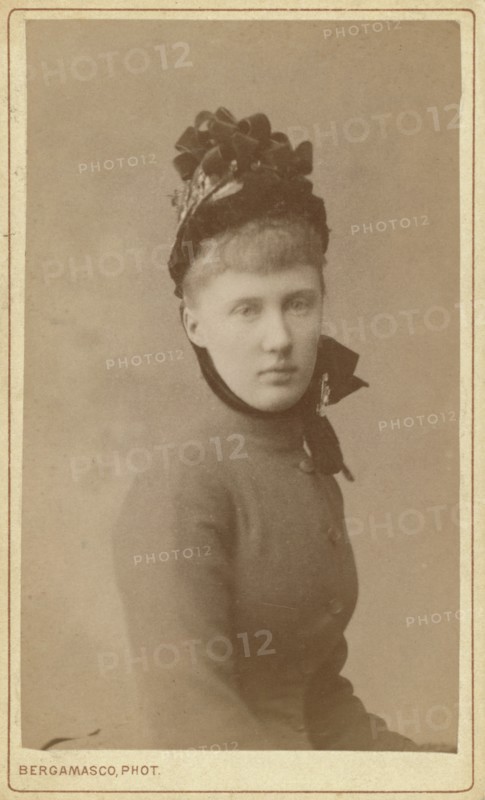 Grand Duchess Serge, Elizabeth of Hesse, half-length portrait, facing front, between 1870 and 1880. Creator: Unknown.