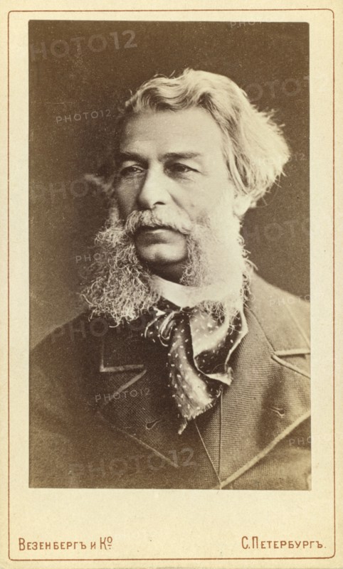 Dmitri i Vasilevich Grigorovich, head-and-shoulders portrait, facing left, between 1880 and 1886. Creator: Unknown.