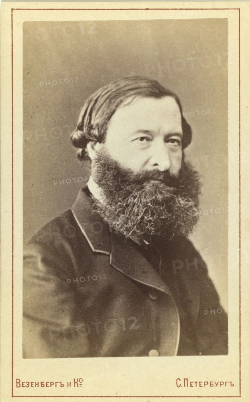 Yuri Fedorovich Samarin, head-and-shoulders portrait, facing right, between 1880 and 1886. Creator: Unknown.