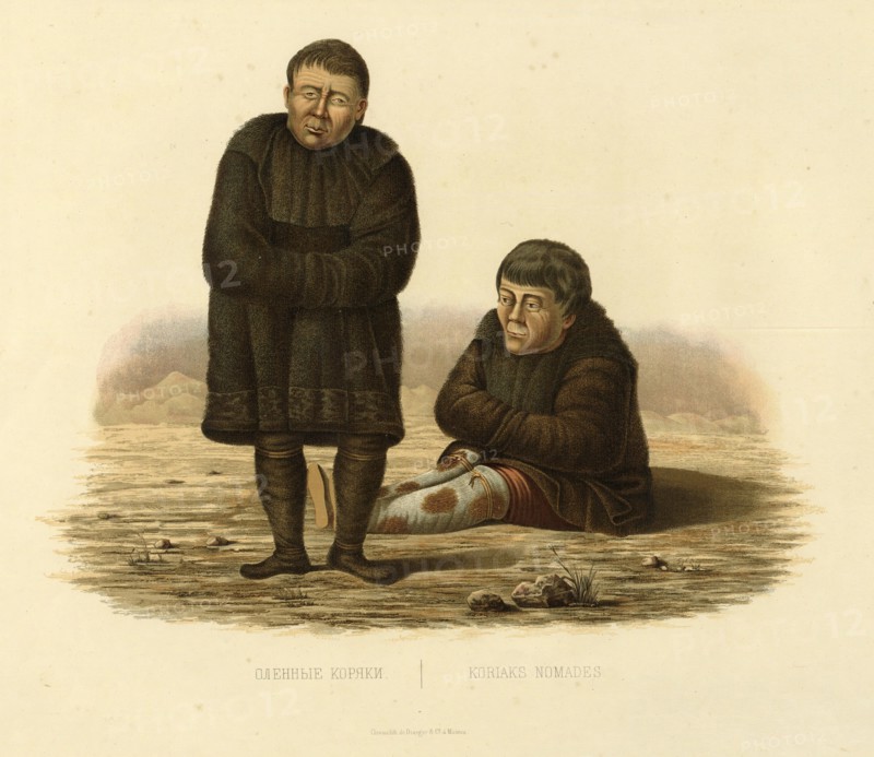 Reindeer-Herding Koryaks, 1856. Creator: Ivan Dem'ianovich Bulychev.