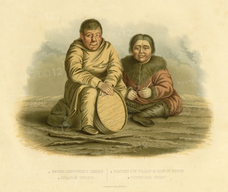 1. Resident of the Settlement of Oliutorskii 2. Tungus Vagrant, 1856. Creator: Ivan Dem'ianovich Bulychev.