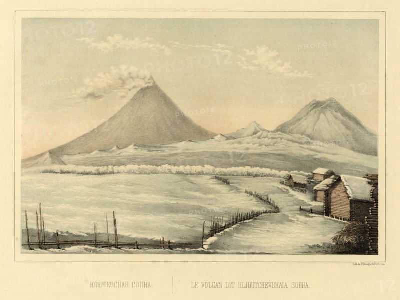 Klyuchevskoi  Volcano, 1856. Creator: Ivan Dem'ianovich Bulychev.
