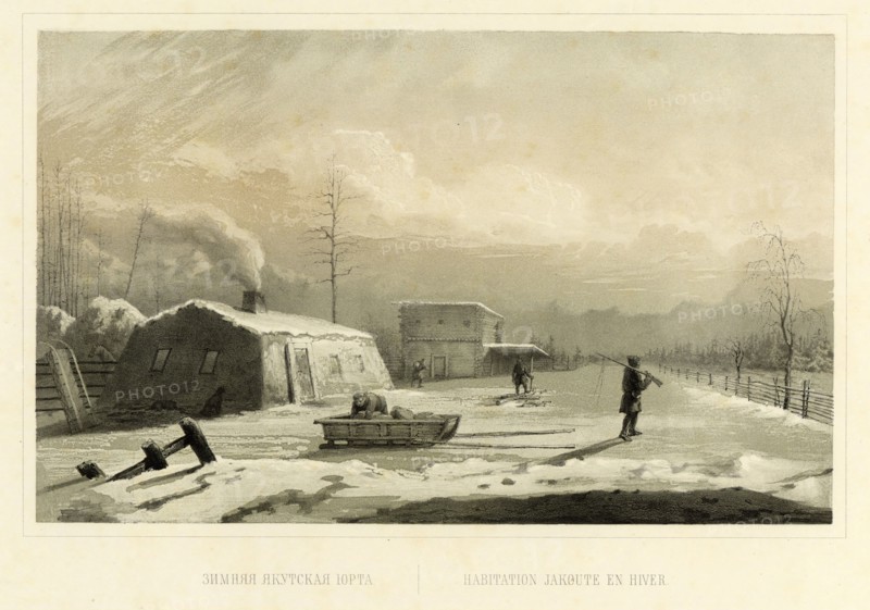 Yakut Winter Yurt, 1856. Creator: Ivan Dem'ianovich Bulychev.