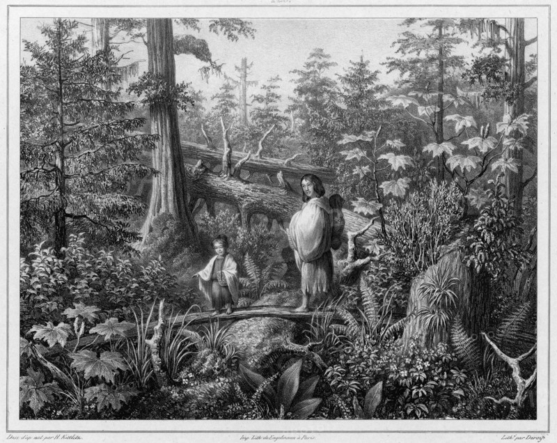 Inhabitants of the island of Sitkha (northwest coast of America), 19th century. Creators: Friedrich Heinrich Kittlitz, Godefroy Engelmann, Isidore Laurent Deroy.