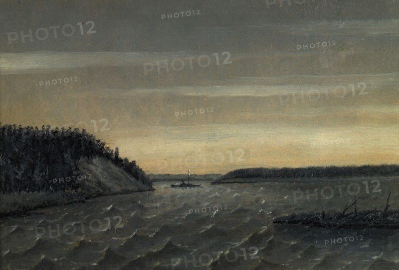 Mouth of the River Irtysh From Behind the Rock in the Valley of the River Ob', 1880-1889. Creator: Pavel Mikhailovich Kosharov.