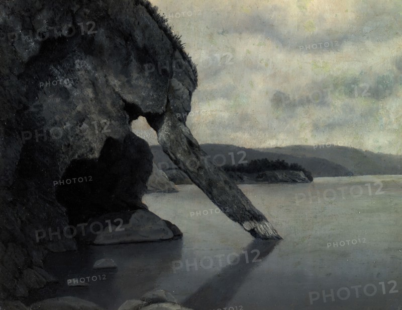 Khabit (Khobot) Rock and the Shaman's Stone at 4 Versts From the Village of Kaltuk..., 1850-1899. Creator: Pavel Mikhailovich Kosharov.