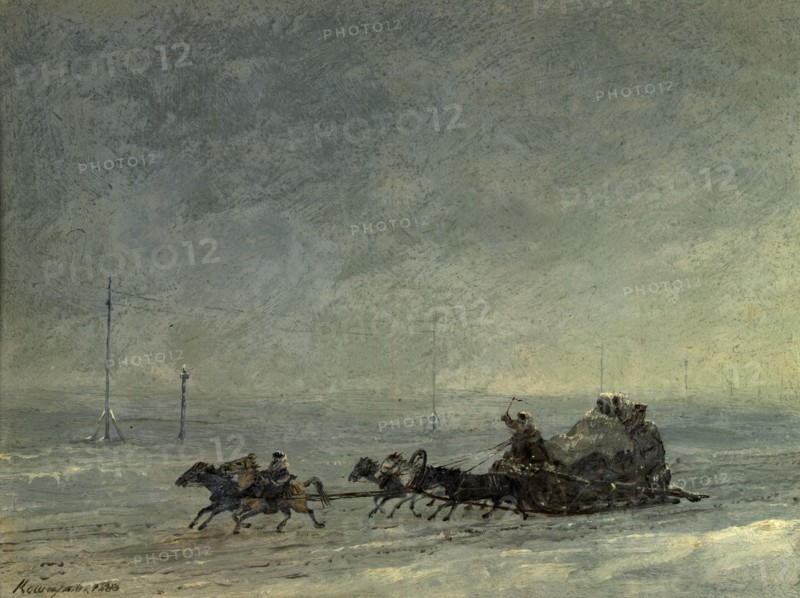 Returning with Fashionable Goods From the Irbitsk Market, 1888. Creator: Pavel Mikhailovich Kosharov.