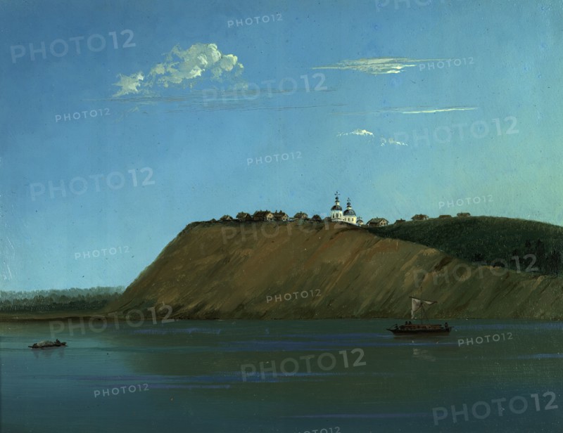 Village of Filinsk on the Right Bank of the Irtysh, 1883. Creator: Pavel Mikhailovich Kosharov.