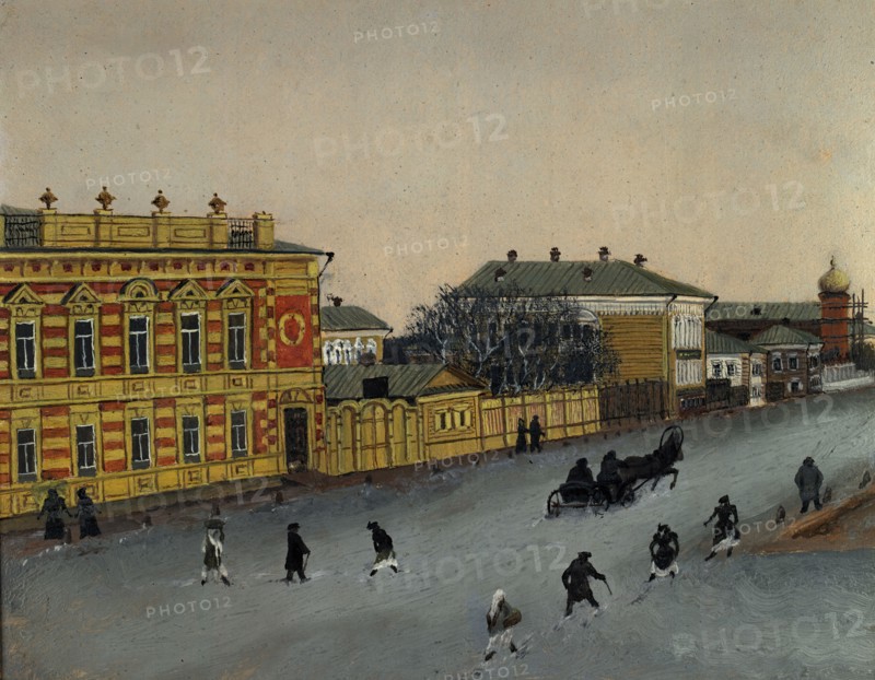 View of the Magistratskaia Street During Mud, 1880-1897. Creator: Pavel Mikhailovich Kosharov.