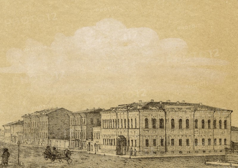 Practical College Magistratskaia Street, 1886. Creator: Pavel Mikhailovich Kosharov.