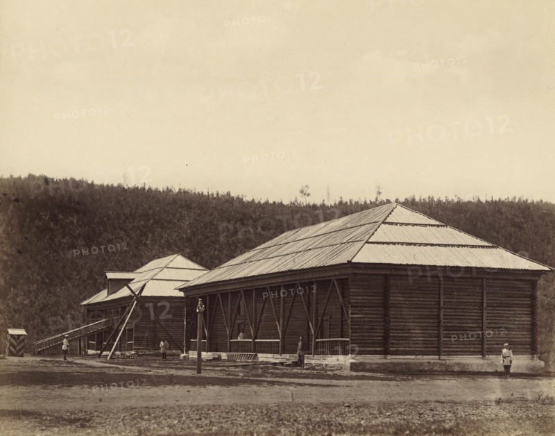 Ust'-Kara Prison Storehouses, 1891. Creator: Aleksei Kuznetsov.