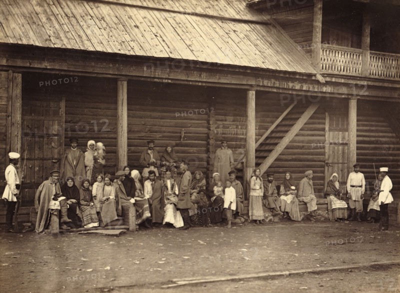 Hard Labor Convicts Visiting with Their Families, 1891. Creator: Aleksei Kuznetsov.