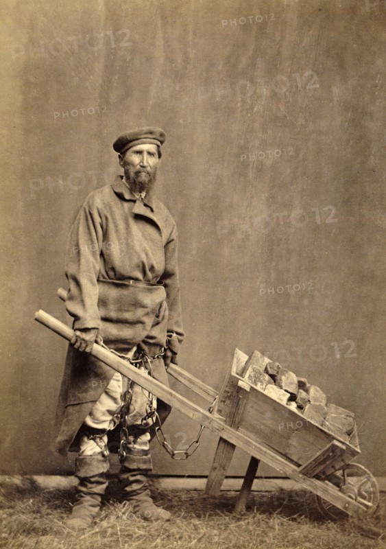 Chained to a Wheelbarrow, 1891. Creator: Aleksei Kuznetsov.