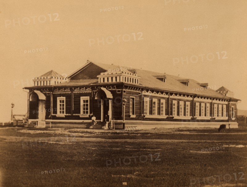 Barracks of the Tymovskoye Local Convict Camp in the Settlement of Rykovsk, 1880-1899. Creator: Innokenty Ignatievich Pavlovsky.
